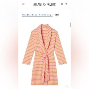 Atlantic pacific x Lake Striped Pink and Orange Women's Robe